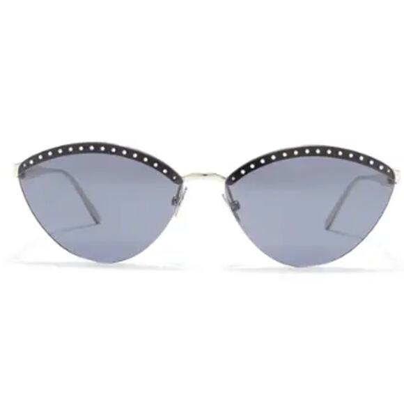 ALAÏA 61mm Cat Eye Sunglasses silver blue - Picture 1 of 12